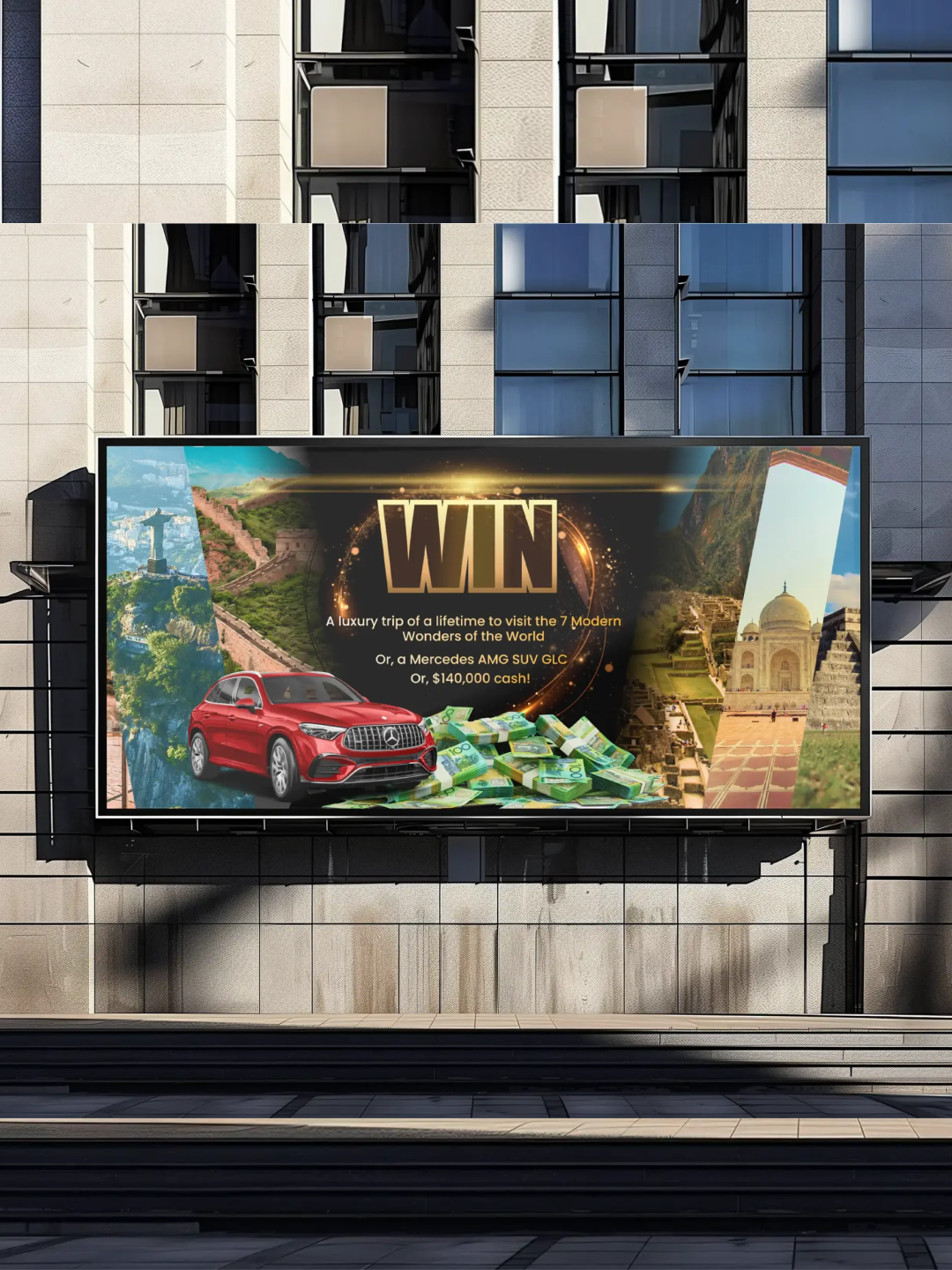 Billboard featuring Activ Mega Home Lottery